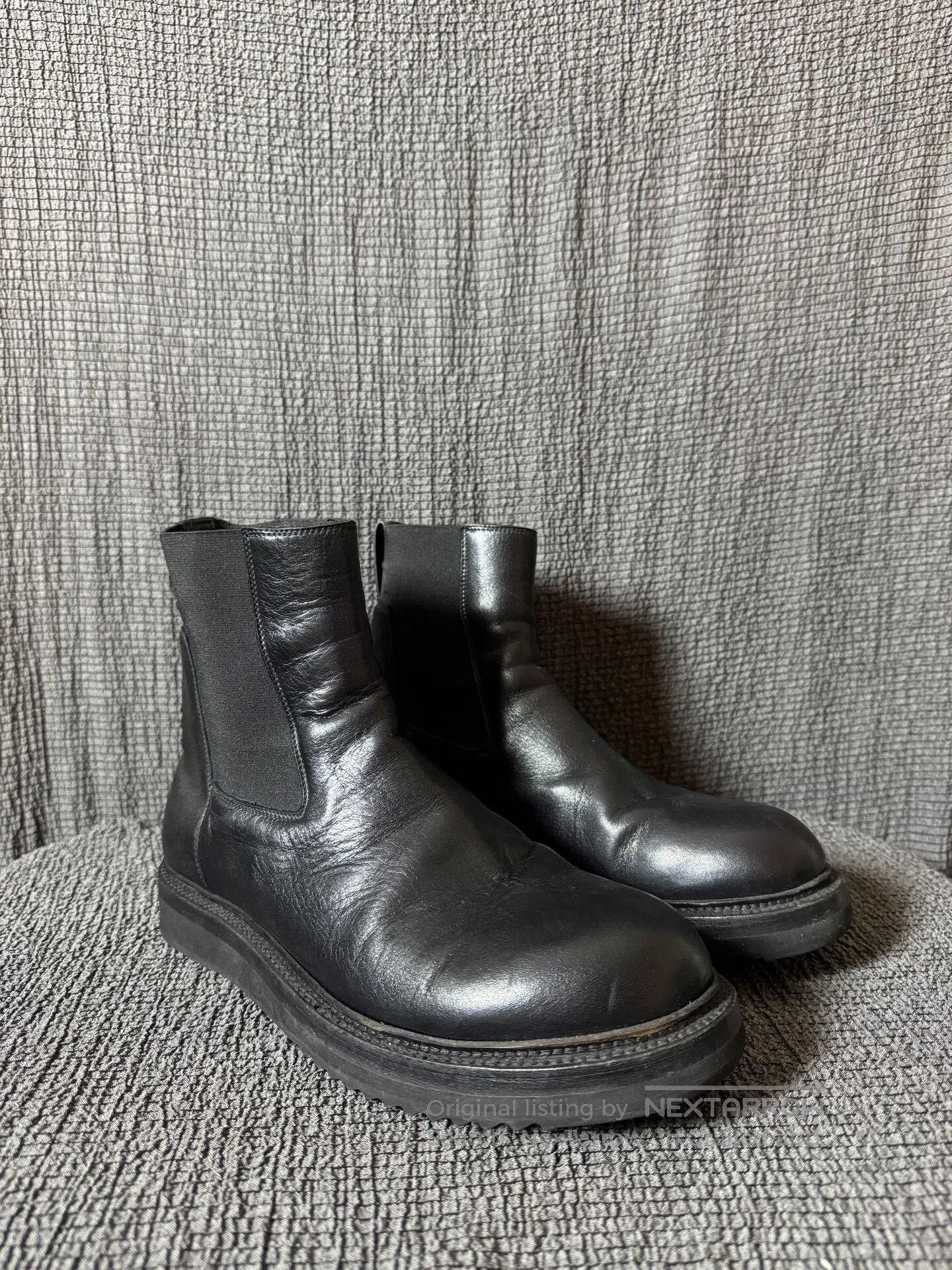 Rick Owens rick owens black leather chelsea boots. Size US 7.5 / EU 40-41 - 2 Thumbnail