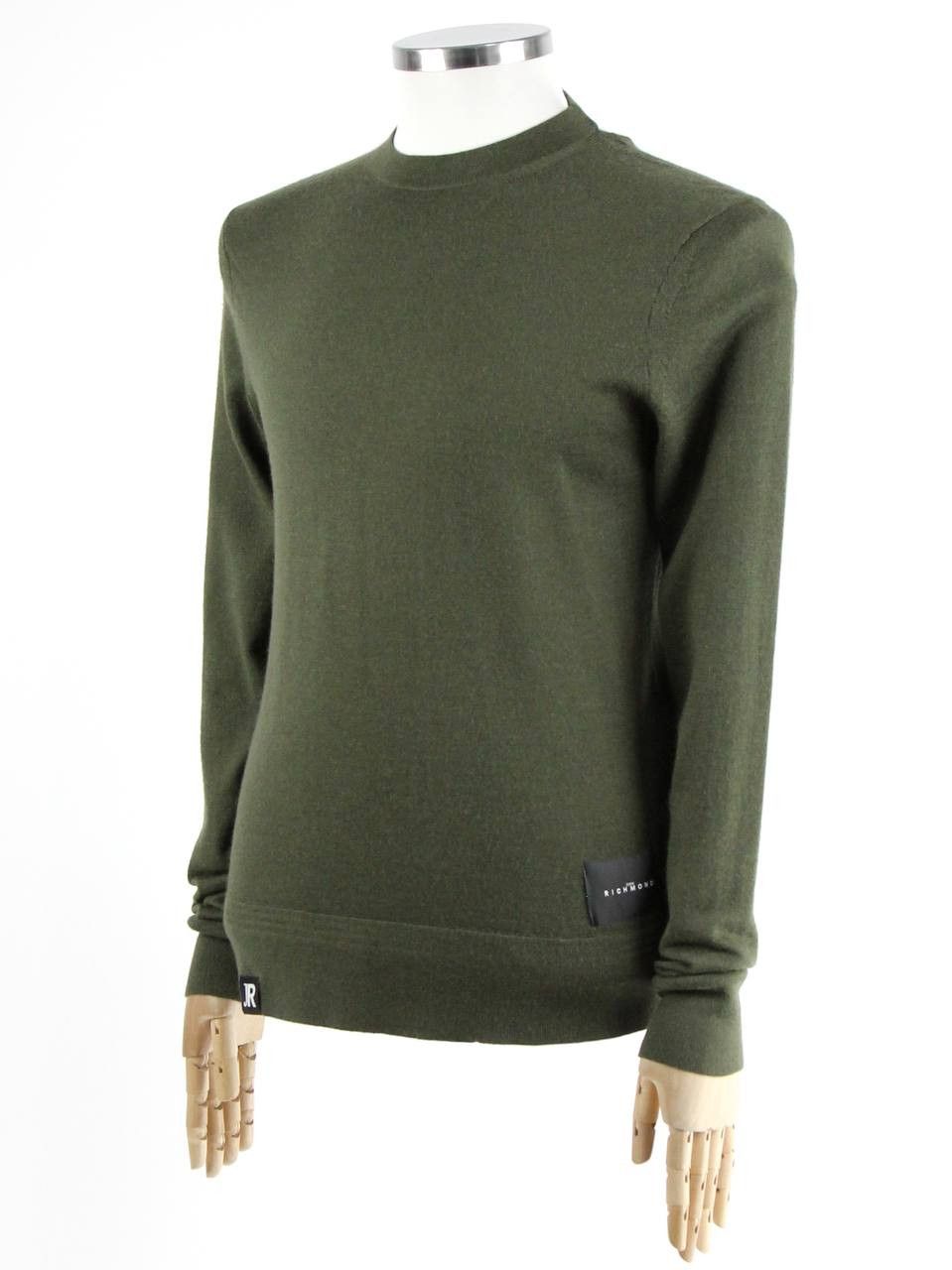 John Richmond JOHN RICHMOND Knitted woolen jumper with logo Size US M / EU 48-50 / 2 - 2 Thumbnail