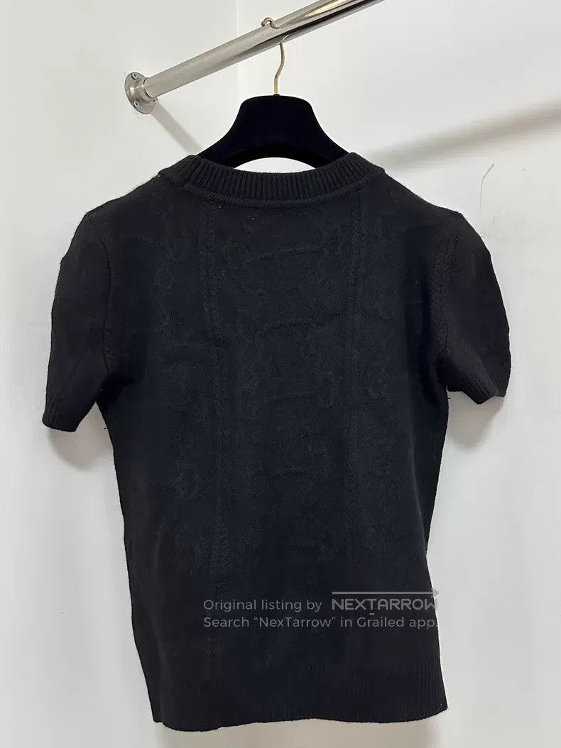 Hermes Hermes Black cashmere short-sleeved top Size XS / US 0-2 / IT 36-38 - 2 Thumbnail