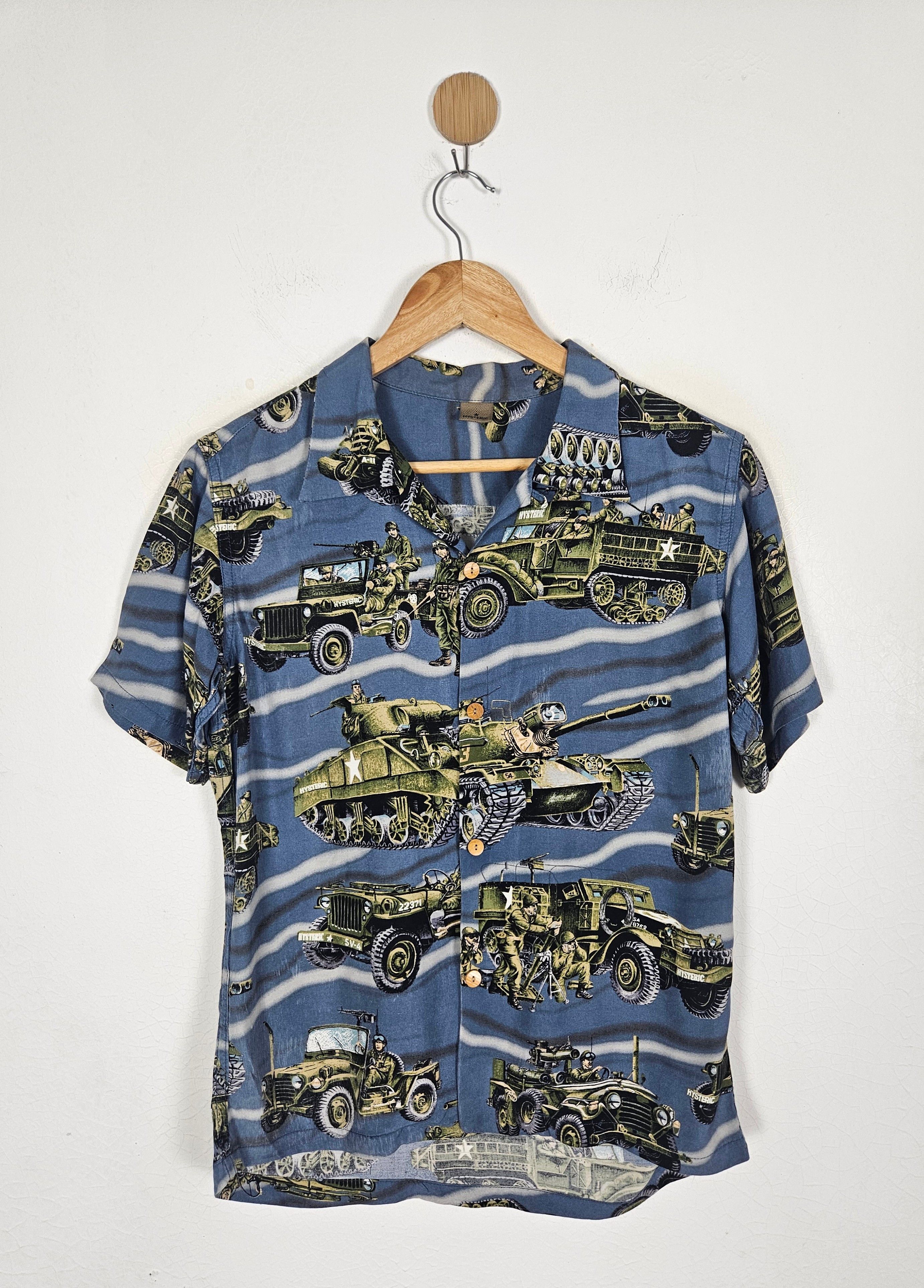 Hysteric Glamour Hysteric Glamour Army troop War Rayon Aloha Shirt Size US M / EU 48-50 / 2 - 1 Thumbnail