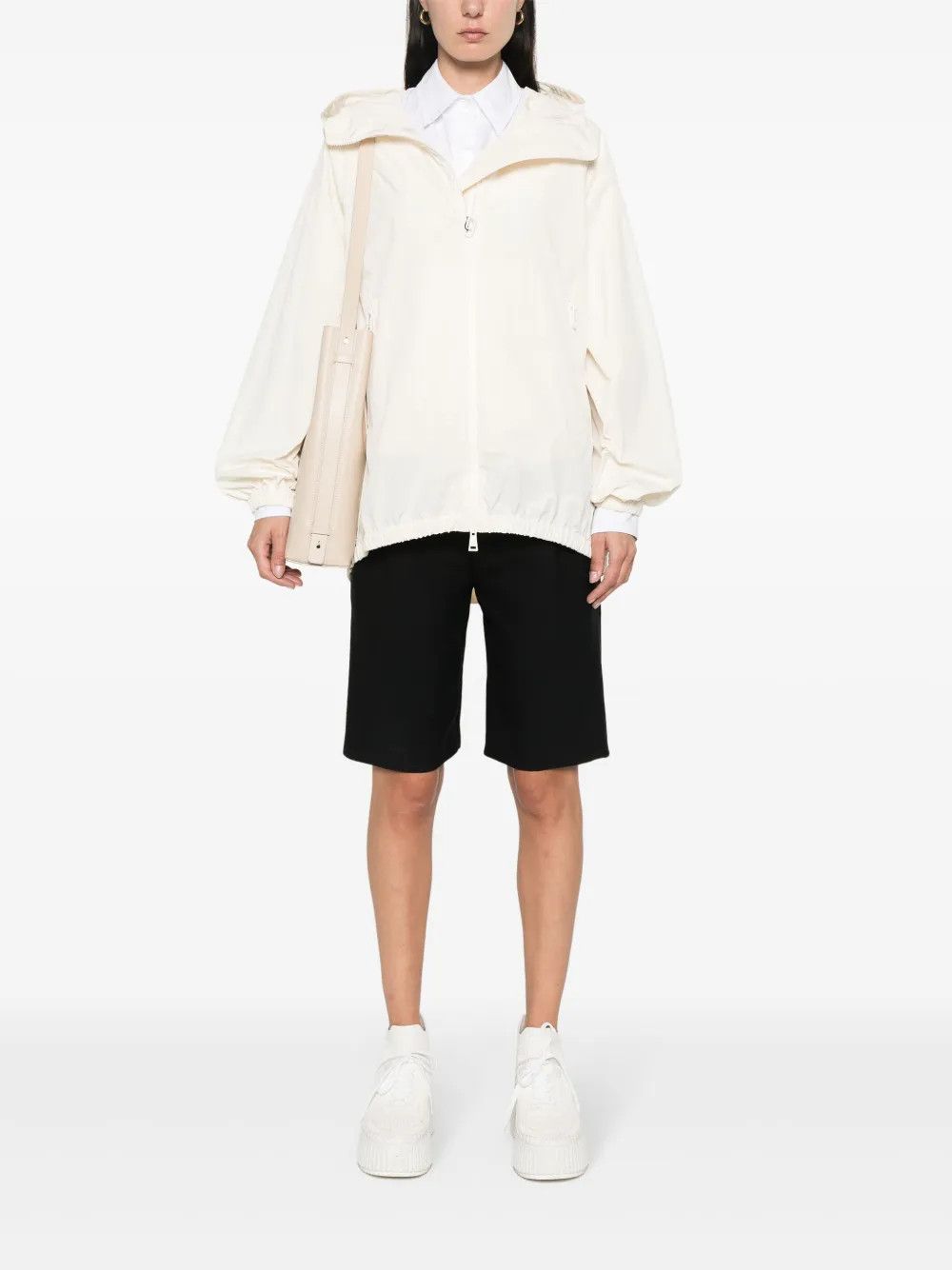 Moncler o1y1125 Hooded Jacket in Cream Size XS / US 0-2 / IT 36-38 - 5 Thumbnail