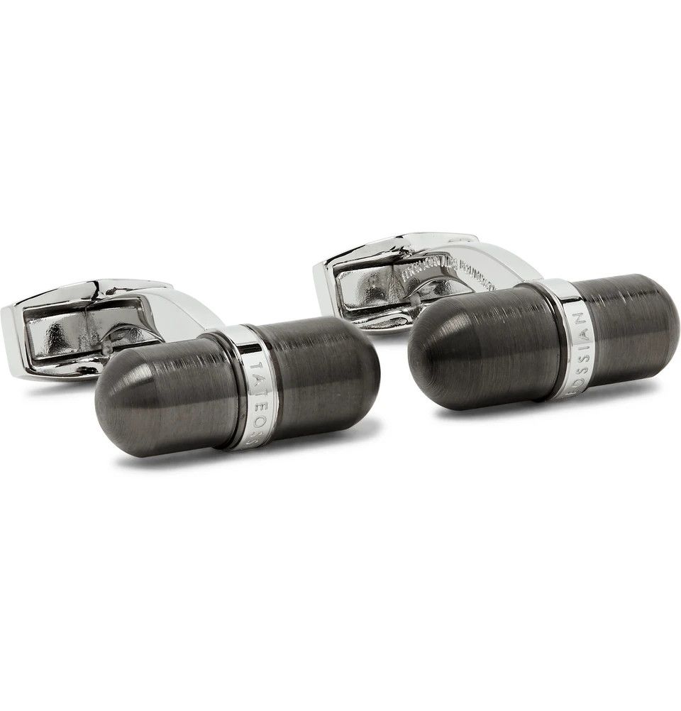 Tateossian Tateossian Cufflinks Gunmetal Capsule Modern Industrial Size ONE SIZE - 1 Thumbnail