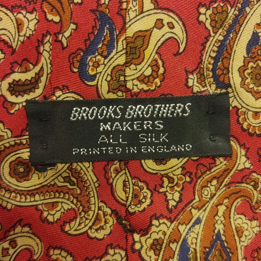Brooks Brothers Brooks Brothers Men's OS Orange/Gold Abstract Tie Size ONE SIZE - 2 Thumbnail