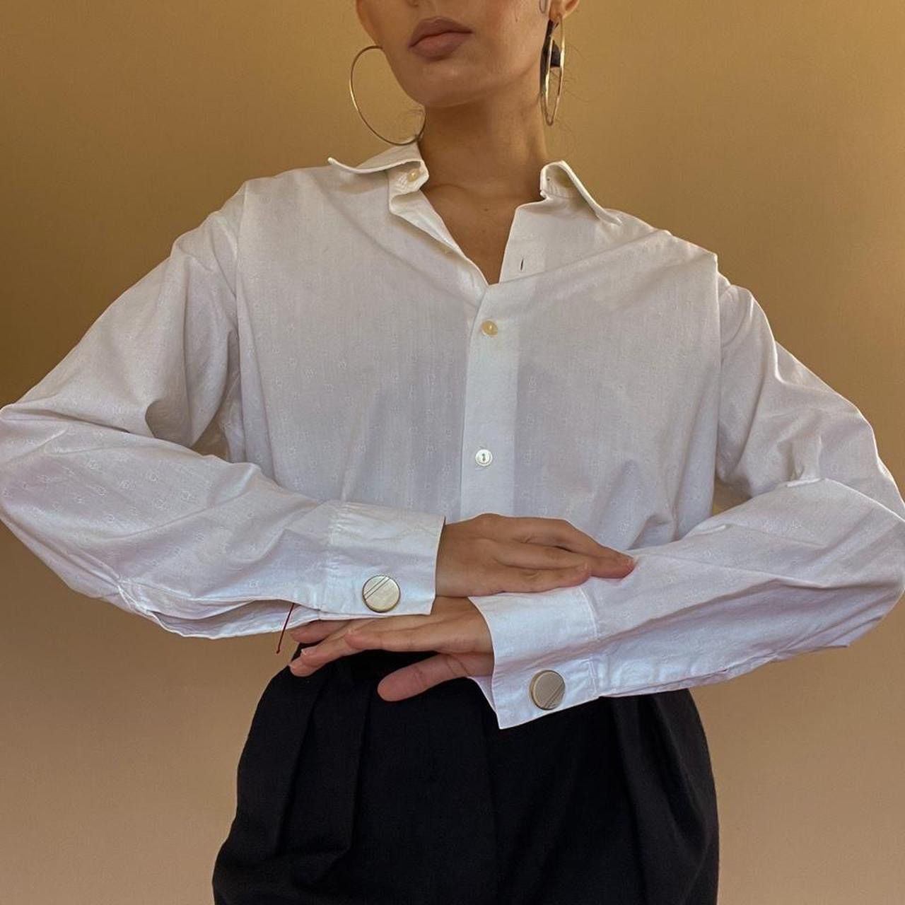 Vintage Vintage Cufflink Cotton Shirt Size M / US 6-8 / IT 42-44 - 4 Thumbnail