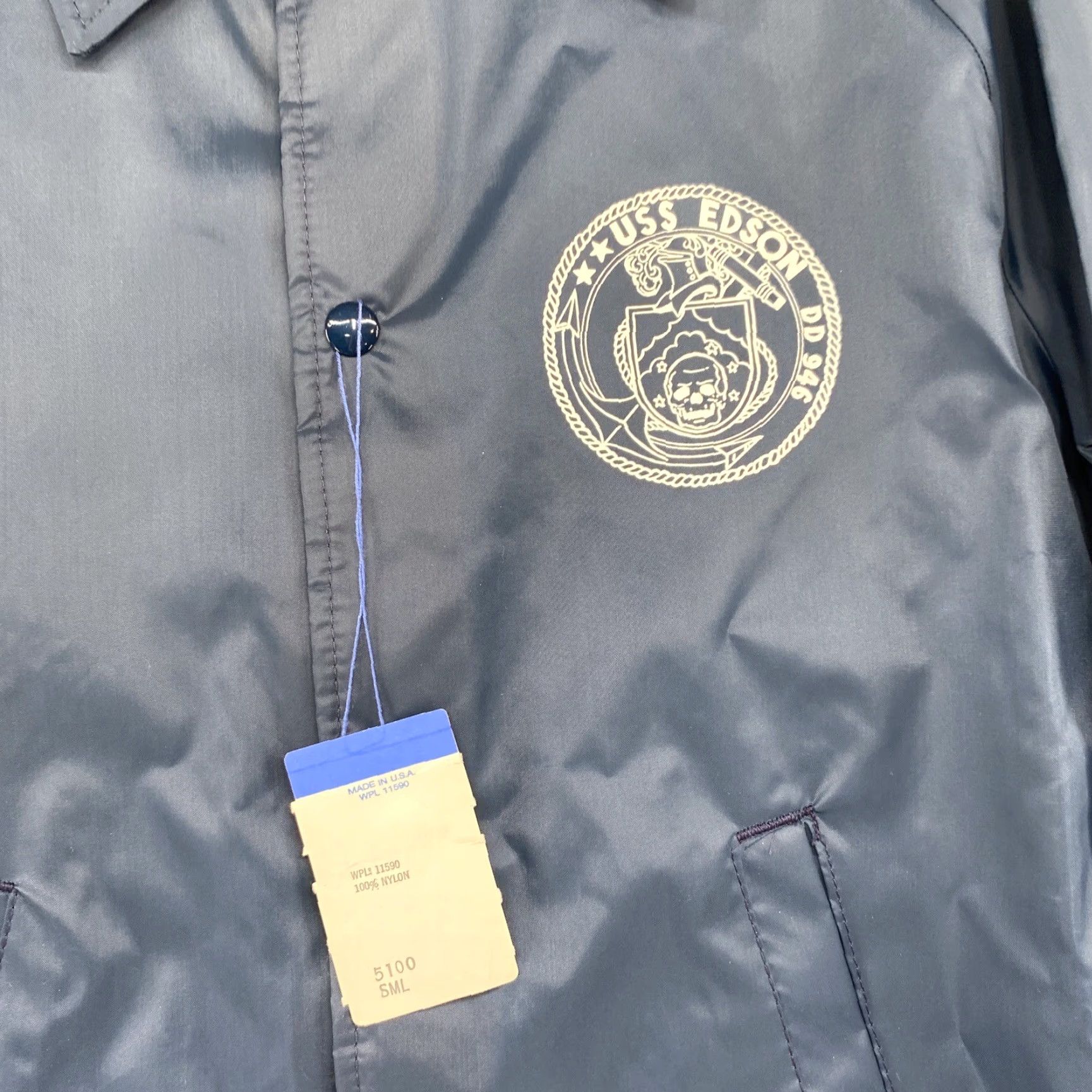 Vintage VTG USS EDSON DD-946 Navy Battle Ship Snap Up Jacket Men S Small Blue Polyester Navy Military Coats & Jackets Ship Snap Up NEW Size US S / EU 44-46 / 1 - 3 Thumbnail
