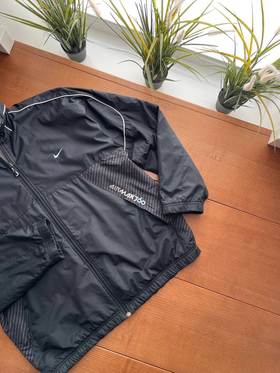 Nike × Vintage Vintage Nike Y2K AirMax 360 Logo Nylon Drill Jacket Bomber Size US L / EU 52-54 / 3 - 5 Thumbnail