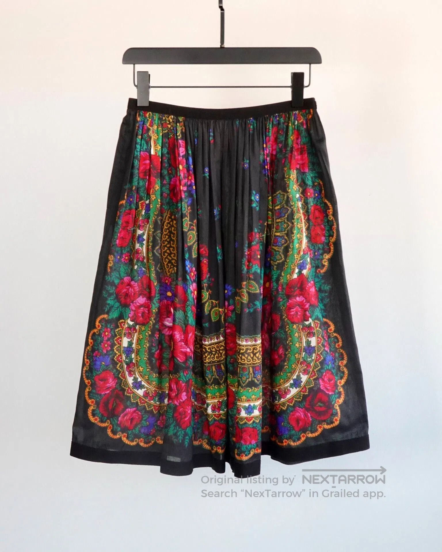 CDG by Comme des Garcons Floral Pleated Skirt by CDG. Size 24" / US 00 / IT 34 - 3 Thumbnail