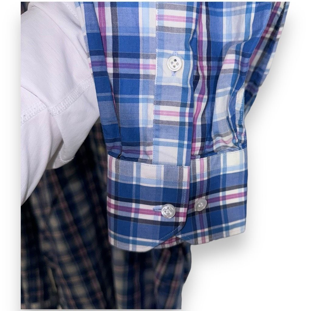 Peter Millar Peter Millar Collection Blue Plaid Dress Shirt L Size US L / EU 52-54 / 3 - 5 Thumbnail
