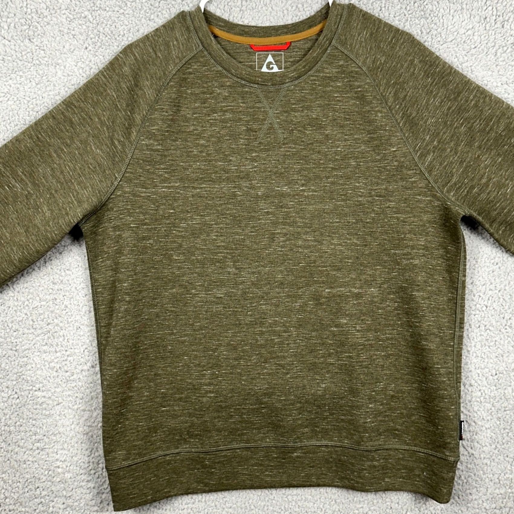 Olive Gerry Sweatshirt Pullover Mens Medium Olive Green Crewneck Long Sleeve Stretch Size US M / EU 48-50 / 2 - 3 Thumbnail