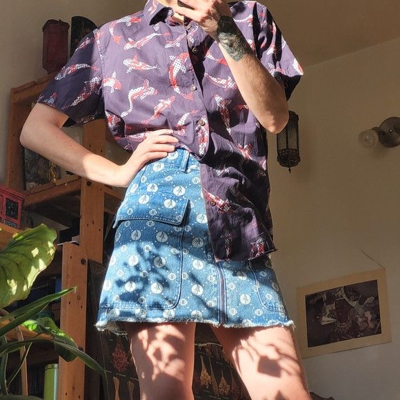 Ted Baker Ted Baker Koi Fish Short Sleeve Button Down Shirt - Size 3 Size US M / EU 48-50 / 2 - 4 Thumbnail