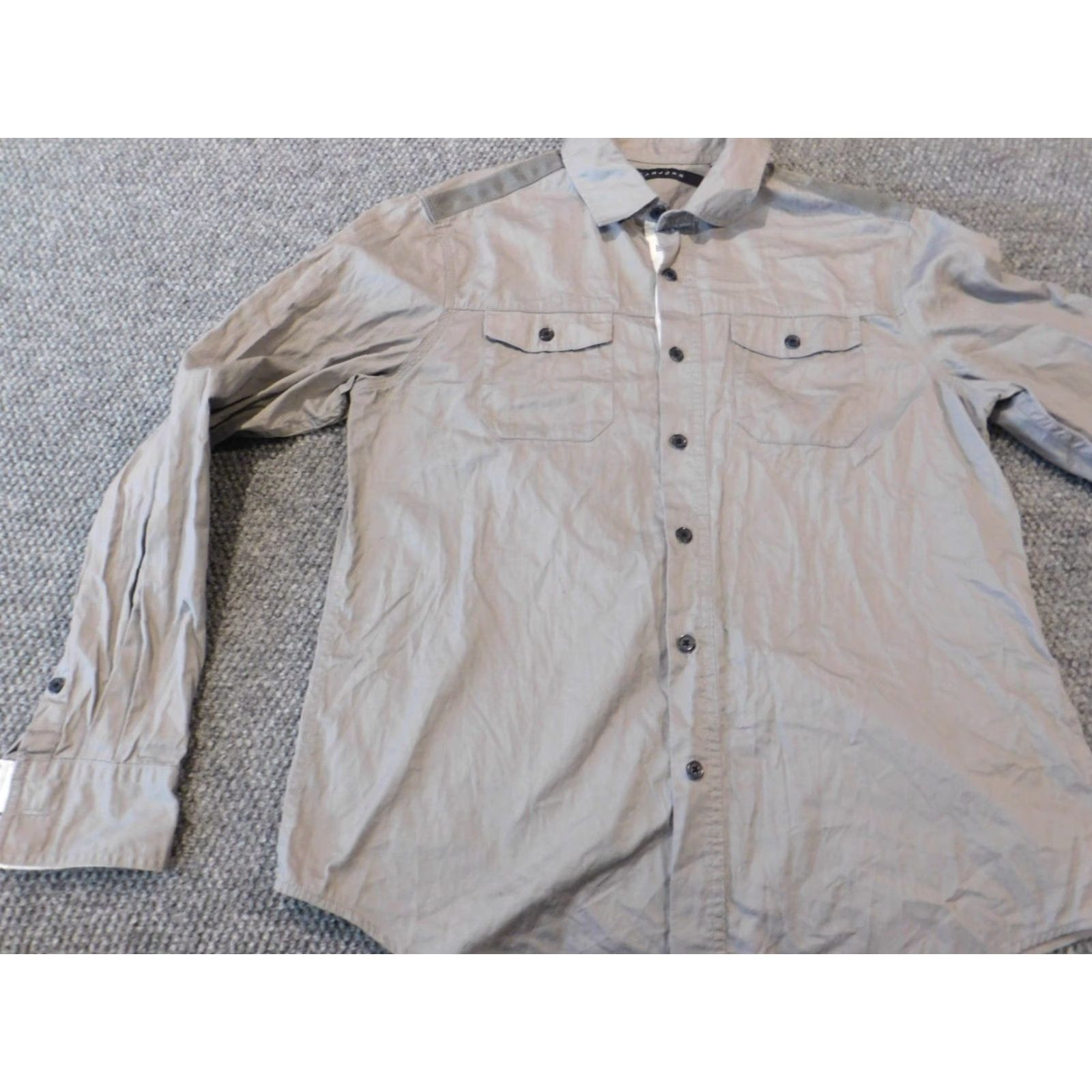 Sean John Sean John Mens Shirt 3XL Gray Button-Up Collared Long Sleeve Cotton Knit Regular Pocketed Size US XXL / EU 58 / 5 - 3 Thumbnail
