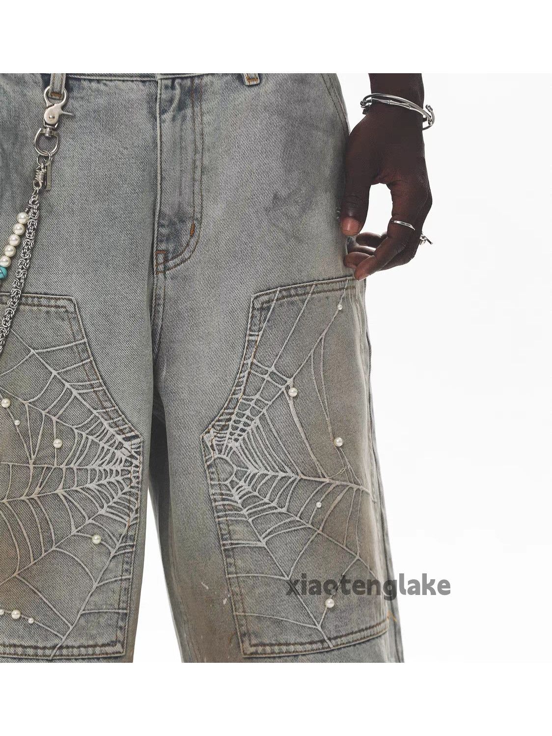 Designer Unisex outdoor utility washed faded loose punk shorts Size US 34 / EU 50 - 2 Thumbnail