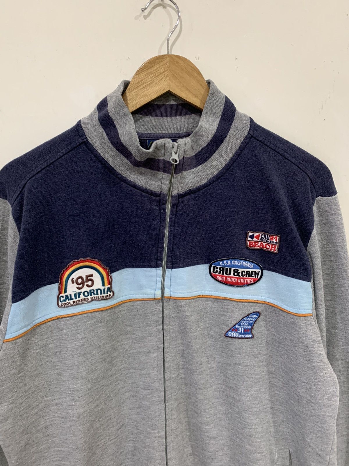 Santa Cruz Skateboards Vintage Cru Surf Zipper Sweatshirt XL Size US XL / EU 56 / 4 - 9 Thumbnail