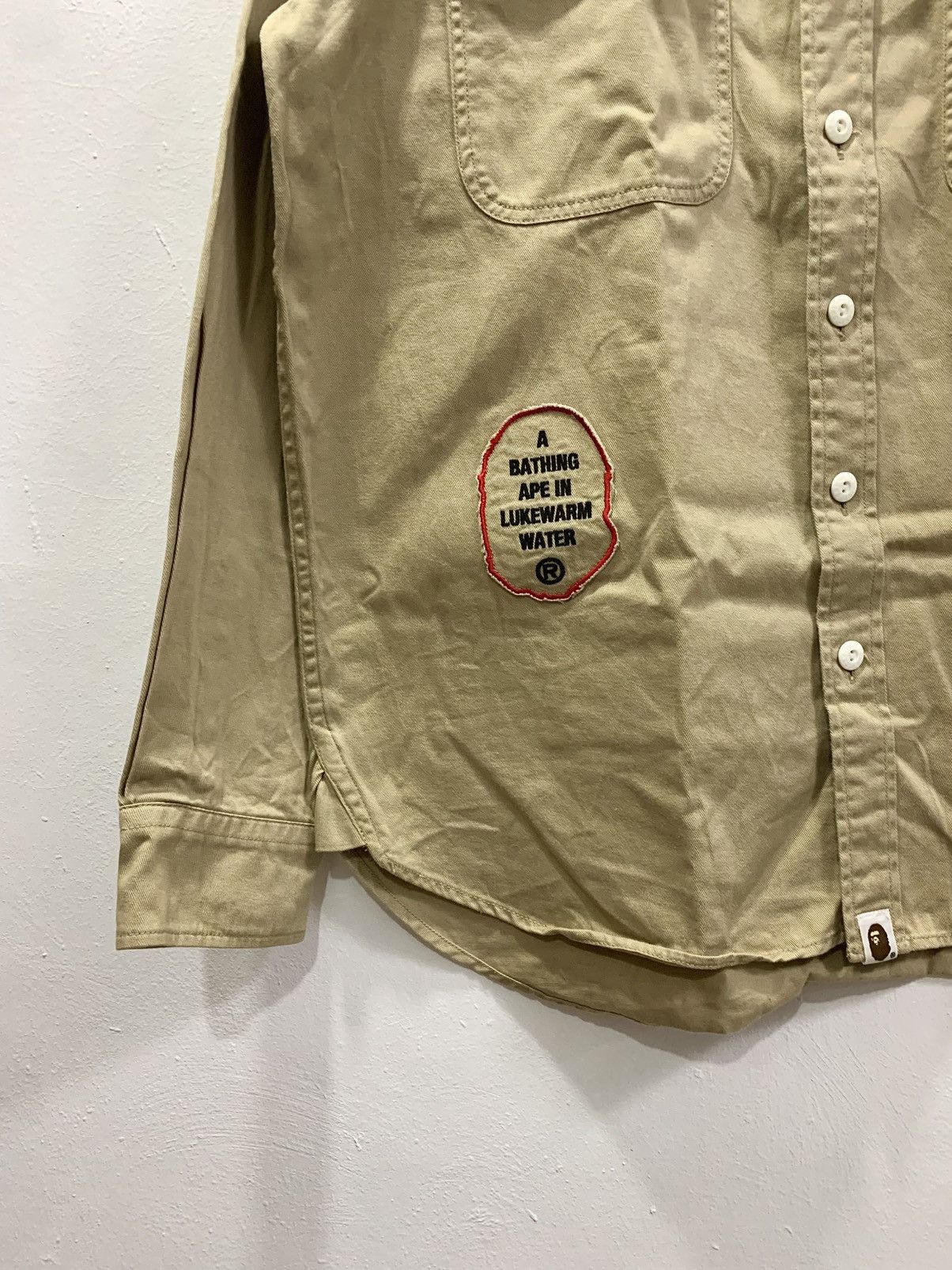 Bape OG BAPE PATCHES “GENERAL MADE” BUTTON-UP LONGSLEEVE SHIRT Size US L / EU 52-54 / 3 - 3 Thumbnail