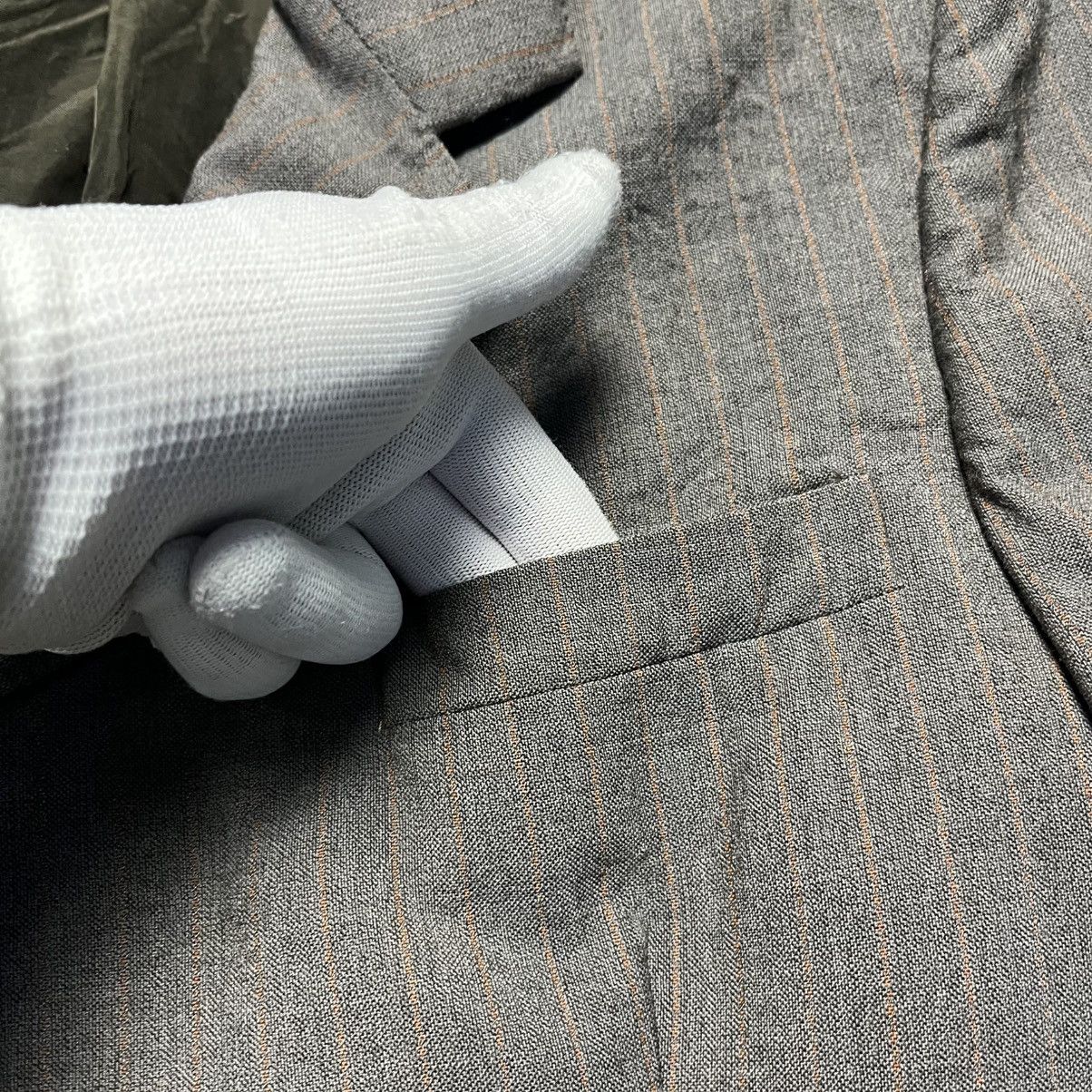Aquascutum × Vintage Vintage Aquascutum Striped Wool Brown Suit Blazer Pants Size 42L - 4 Thumbnail