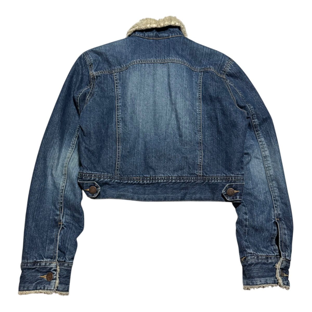 Aeropostale 2000s Aeropostale Sherpa Collar Denim Jean Jacket Women's L Size L / US 10 / IT 46 - 4 Thumbnail