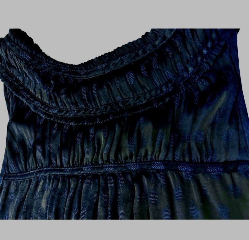 Anthropologie Maeve by Anthropologie Sheer Dobby Blouse – Navy | Size US 4 Size S / US 4 / IT 40 - 3 Thumbnail