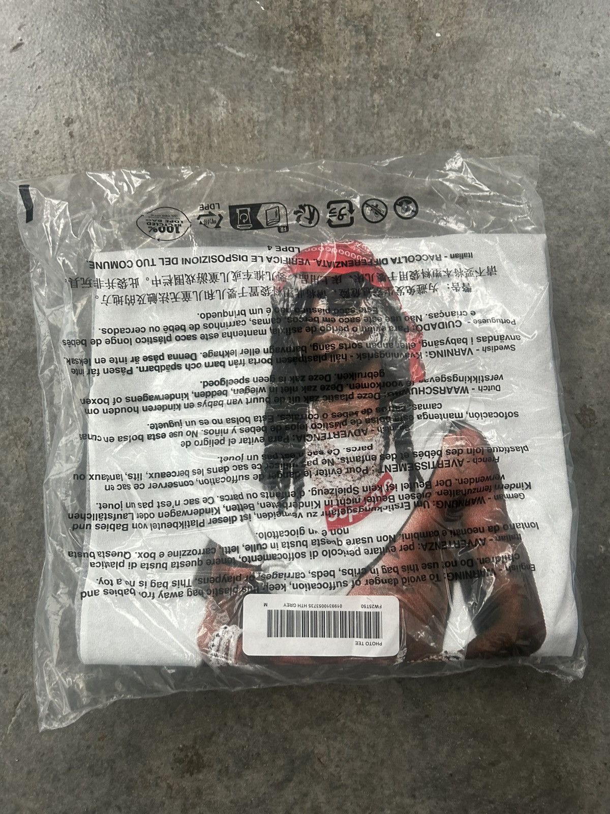 Supreme Supreme Playboi Carti T Shirt Grey Medium Size US M / EU 48-50 / 2 - 3 Thumbnail