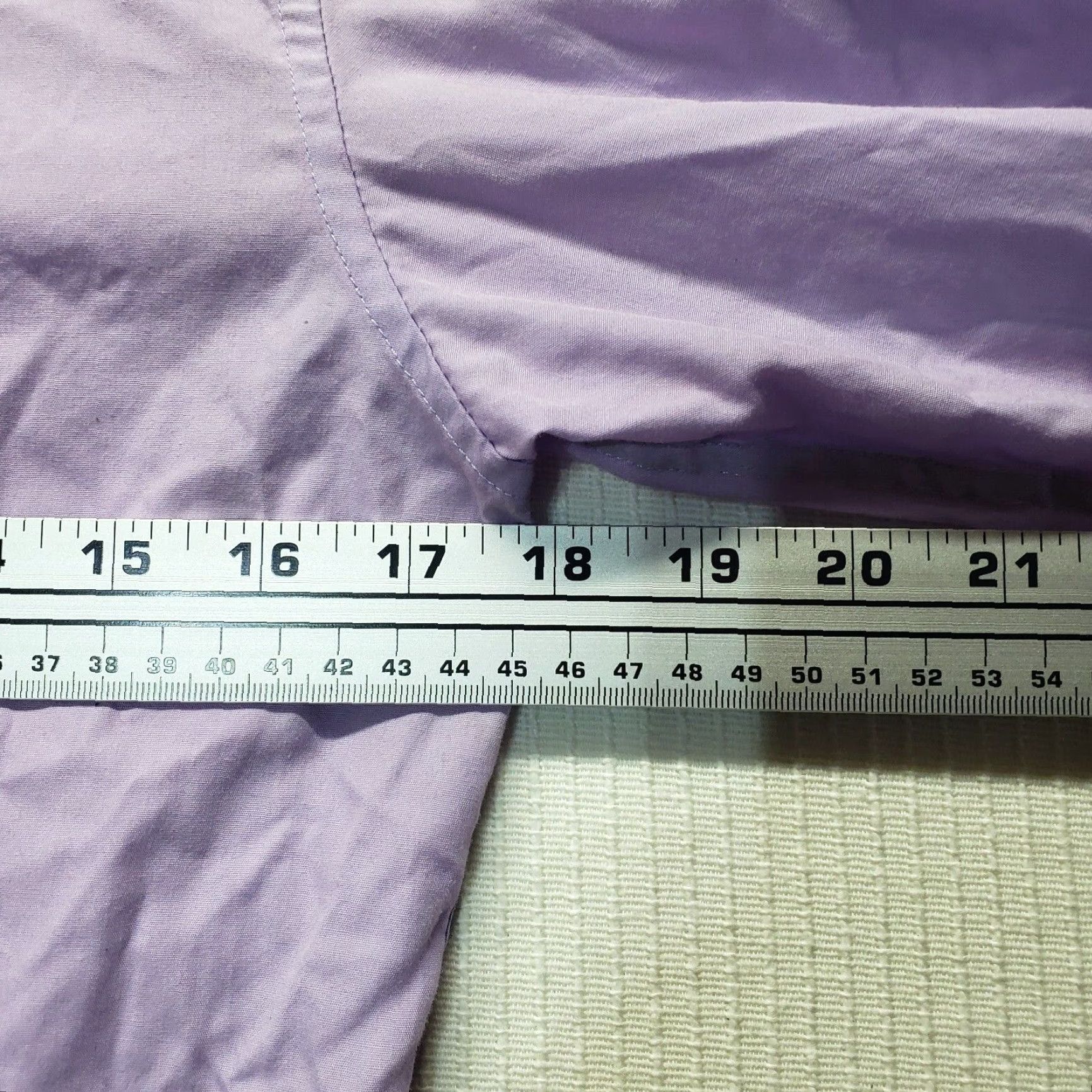 Vintage Amanti Dress Shirt Mens 14.5 32/33 Slim Button-Down Long Sleeve Solid Purple Shirt Size 36R - 5 Thumbnail