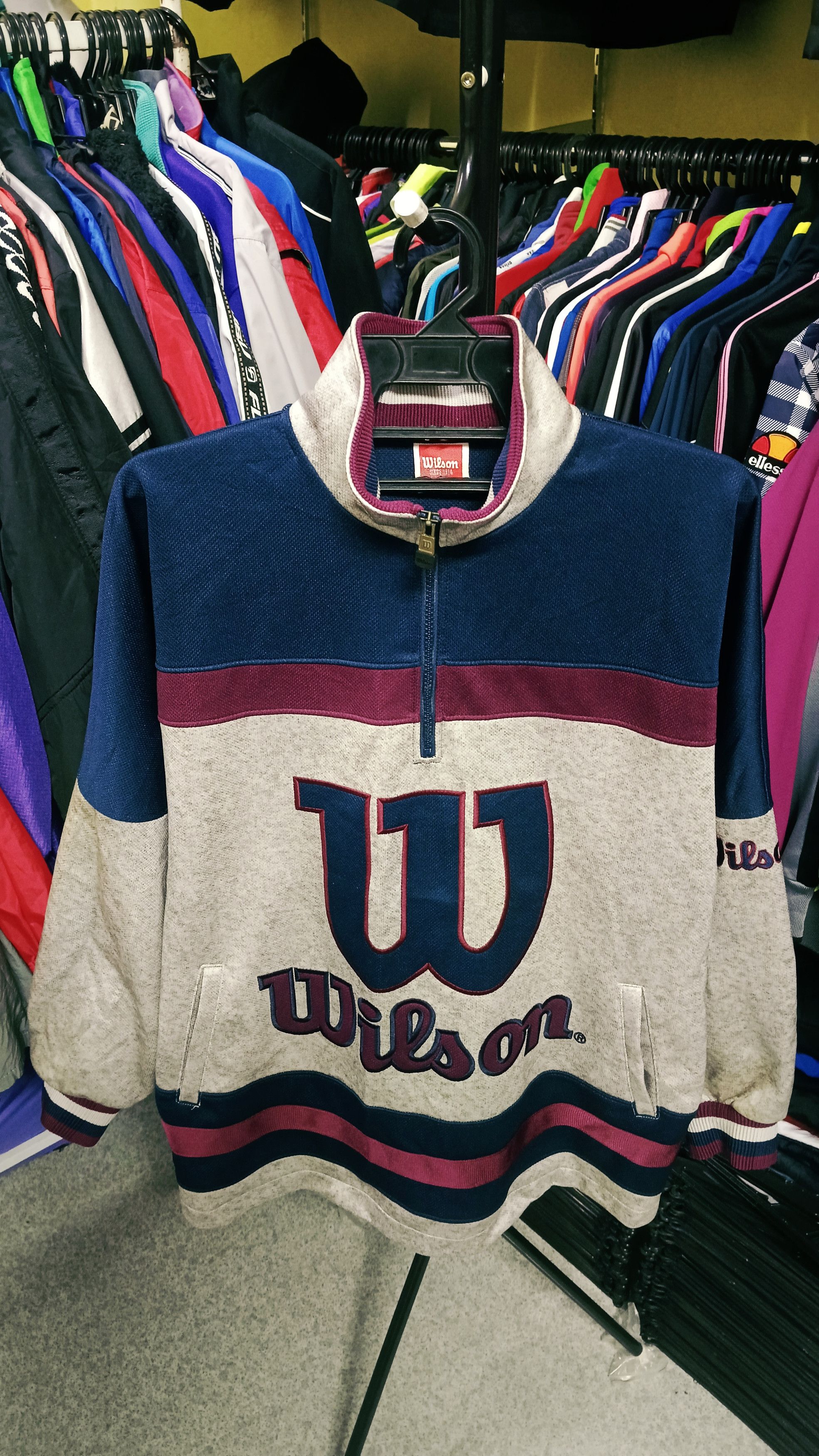 Wilson Vintage Wilson Half Zipper Track Jacket Size US L / EU 52-54 / 3 - 2 Thumbnail