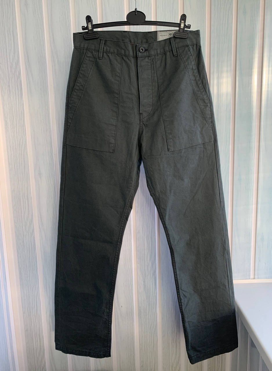 Rogue Territory Rogue Territory USA Green Cotton Tapered Selvedge Trousers Size US 33 - 2 Thumbnail