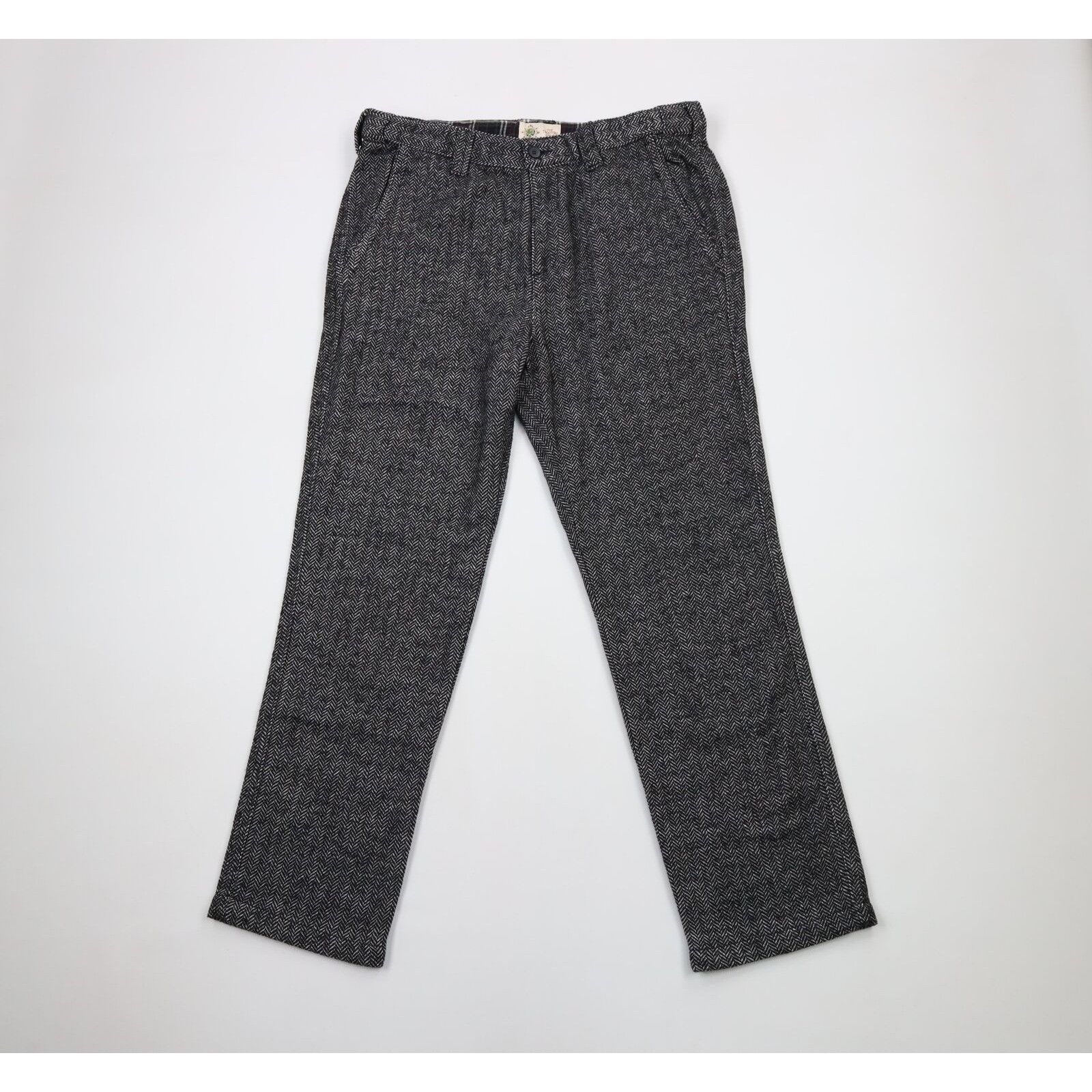 Vintage Vintage 90s Streetwear Tweed Herringbone Chino Pants Size US 34 / EU 50 - 1 Preview