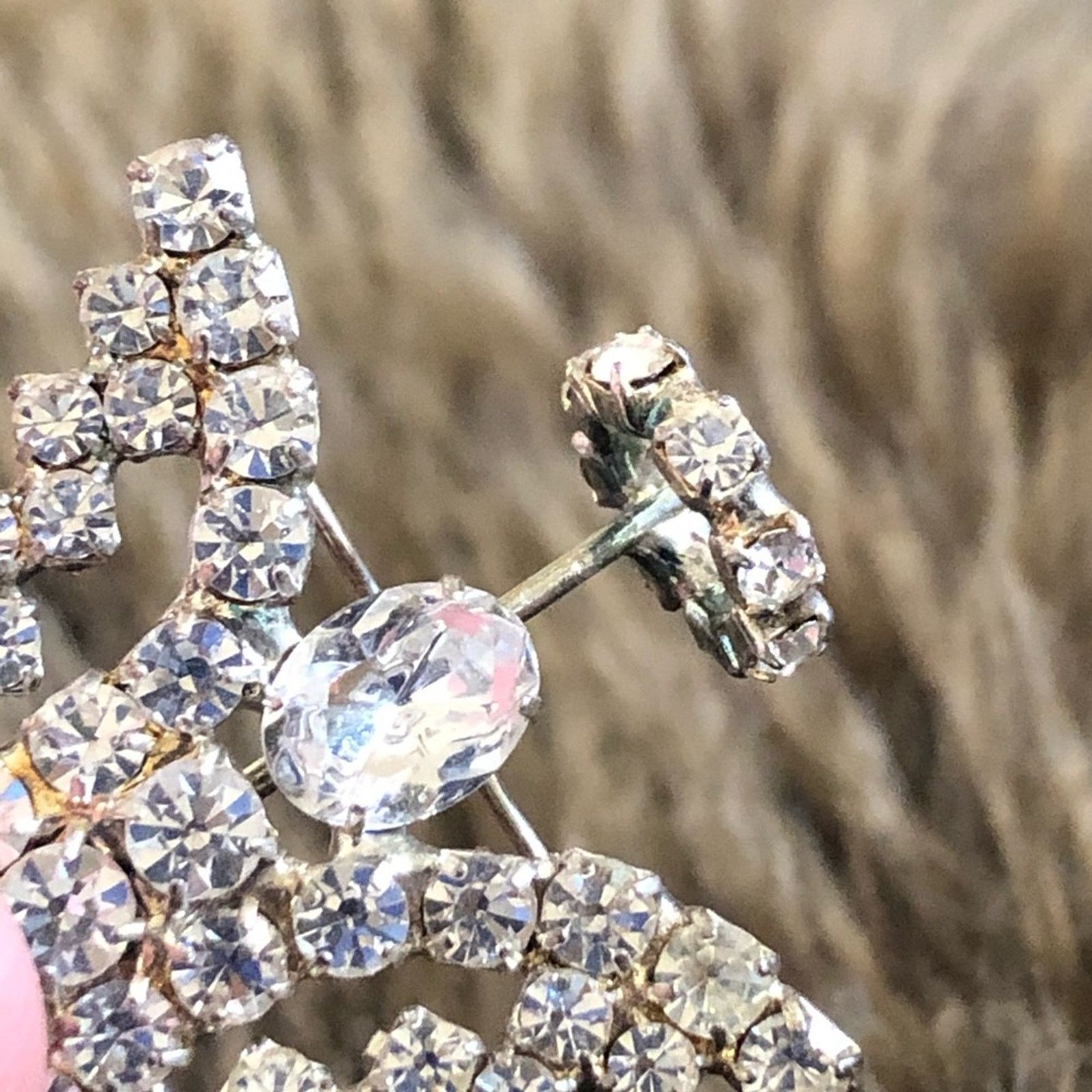 Vintage Vintage clear rhinestone angel with halo brooch Size ONE SIZE - 5 Thumbnail