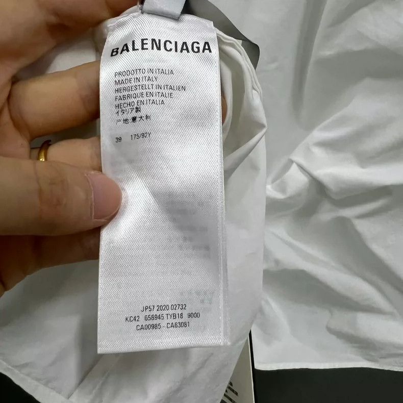 Balenciaga Balenciaga size 39 White logo embroidery long-sleeved shir Size US S / EU 44-46 / 1 - 4 Thumbnail