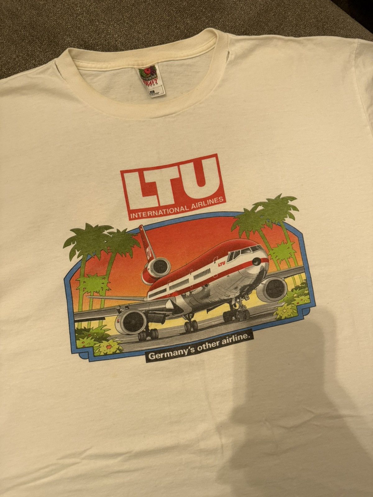 Vintage Vintage LTU International Airlines T Shirt Size US XL / EU 56 / 4 - 2 Thumbnail