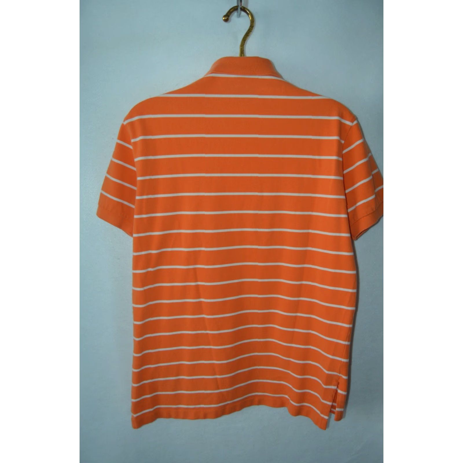 Polo Ralph Lauren VTG Polo Ralph Lauren Men's Polo SS Shirt Orange Stripe SZ M Shirt Regular 100% Cotton Embroidered Pony Logo Classic Striped All Seasons Mens Size US M / EU 48-50 / 2 - 2 Thumbnail