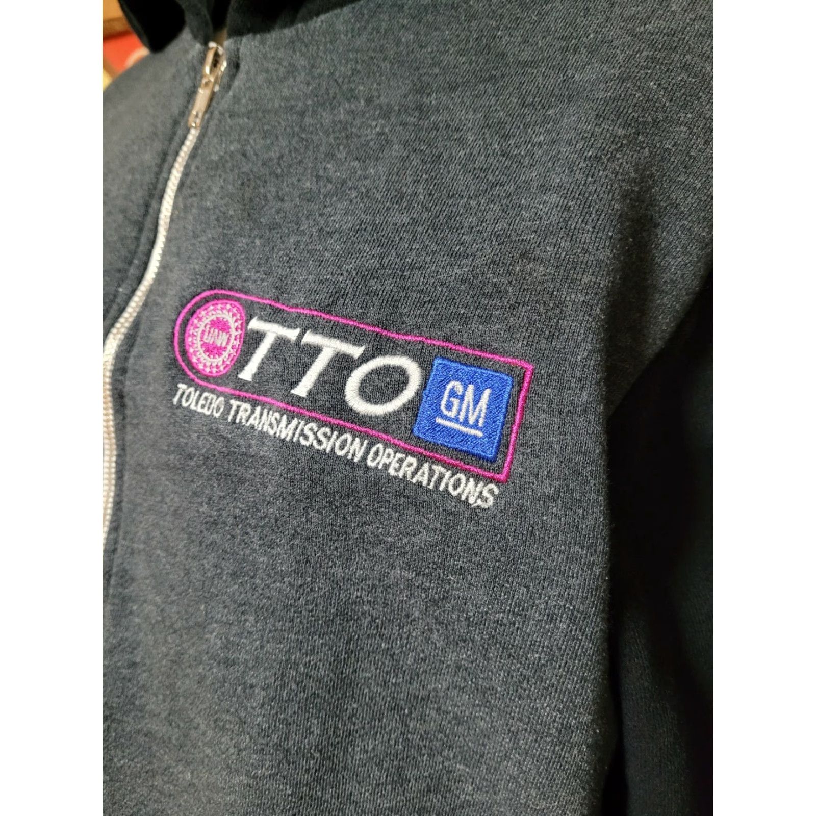 American Apparel Womens UAW Autoworkers Union GM Toledo Transmission Full Zip Hoodie Large NICE Shirt Hoodie Womens Gray 50/50 Cotton Polyester Union Theme Mens? Size L / US 10 / IT 46 - 2 Thumbnail