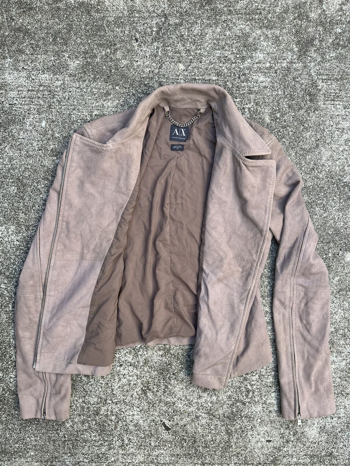 Armani Exchange × Genuine Leather Armani Exchange Goat Leather Multizip Jacket Size S / US 4 / IT 40 - 3 Thumbnail