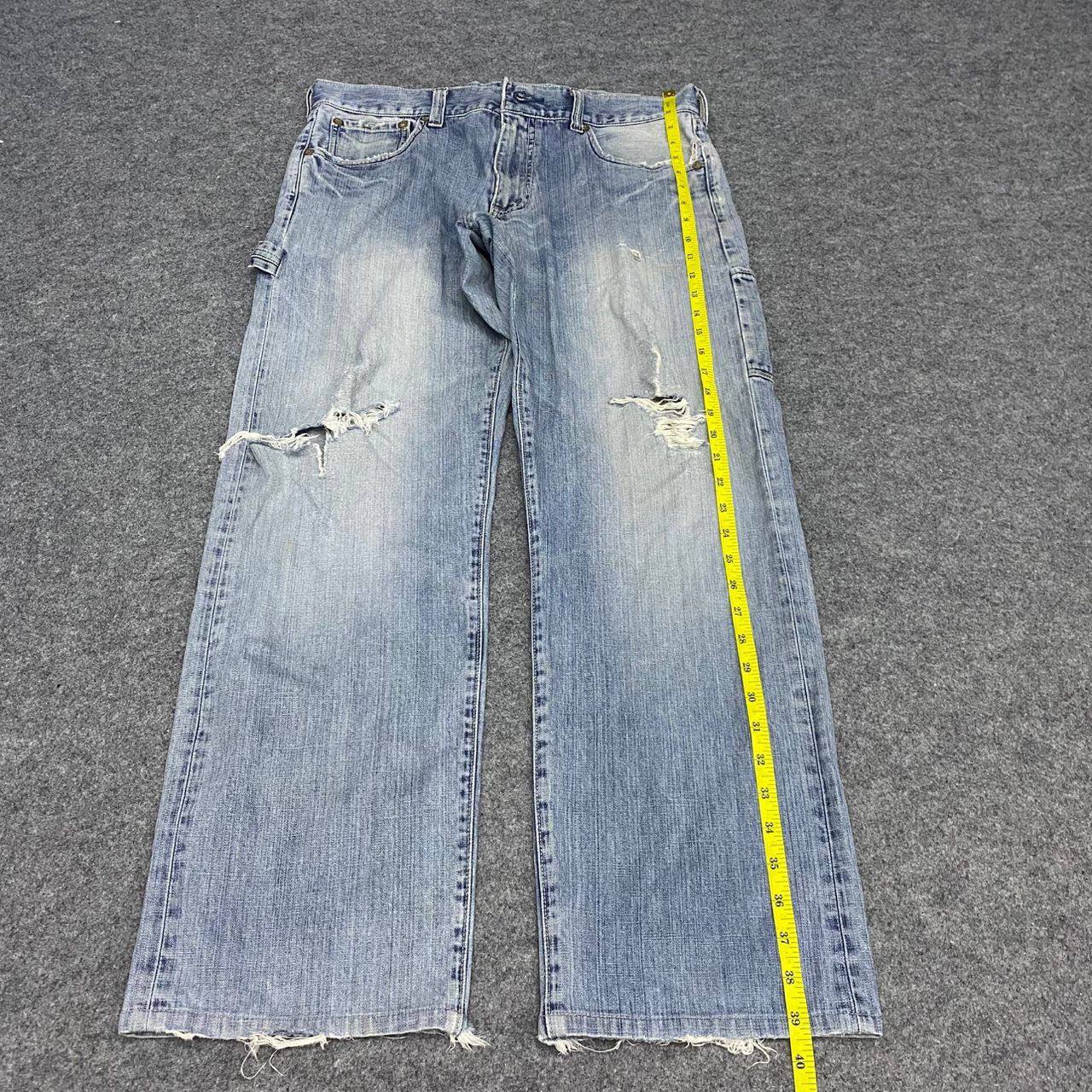 Japanese Brand 💥Vintage Levis Buckle Back Carpenter Distressed Distressed Size US 34 / EU 50 - 3 Thumbnail