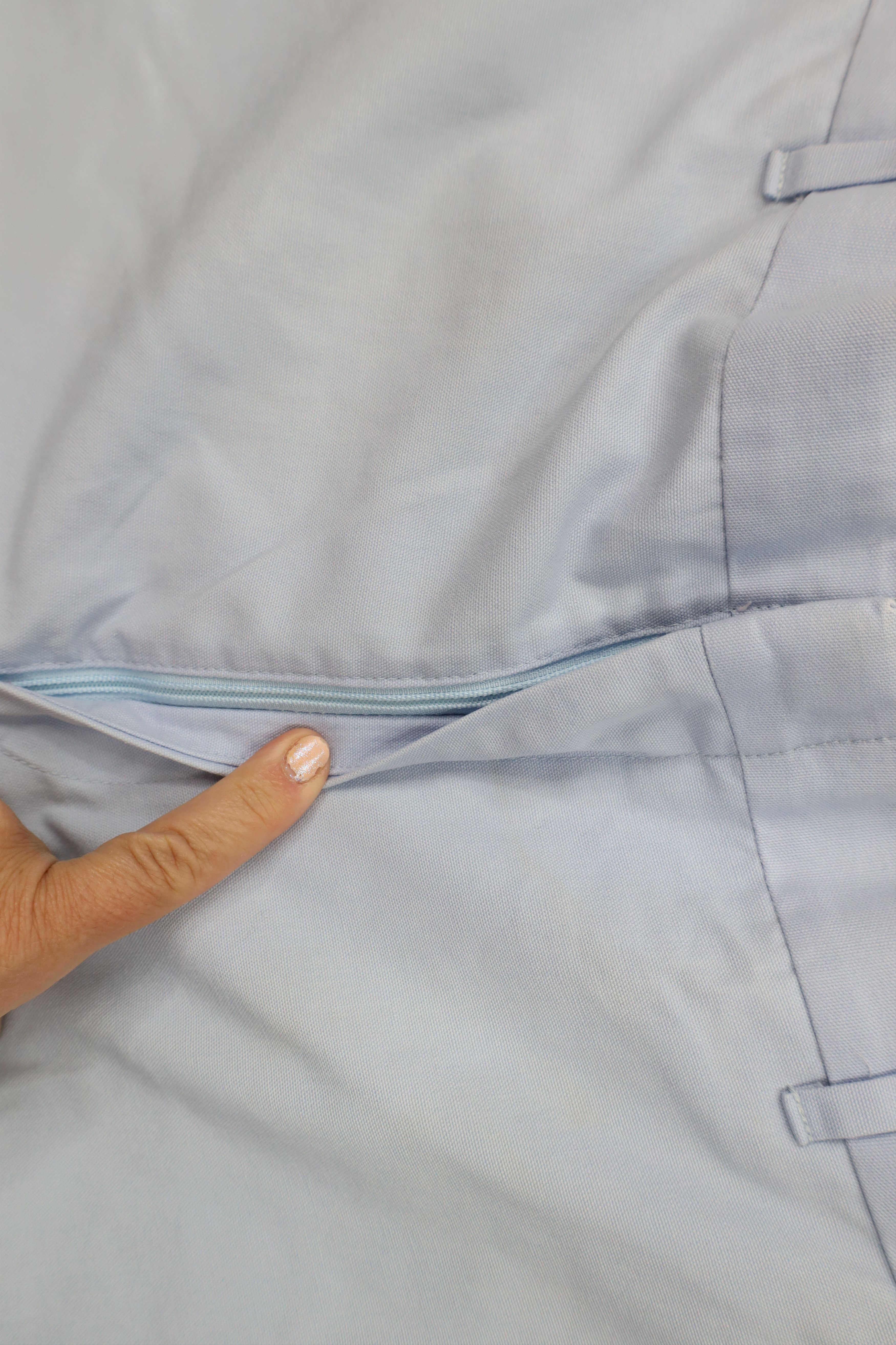 Vintage Vintage 70s Streetwear Wide Leg Chino Pants Carolina Blue Size US 34 / EU 50 - 5 Thumbnail