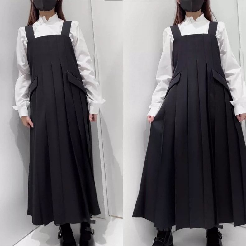 Comme des Garcons Comme Des Garcons Pleated wool suspender dress Size S / US 4 / IT 40 - 1 Thumbnail