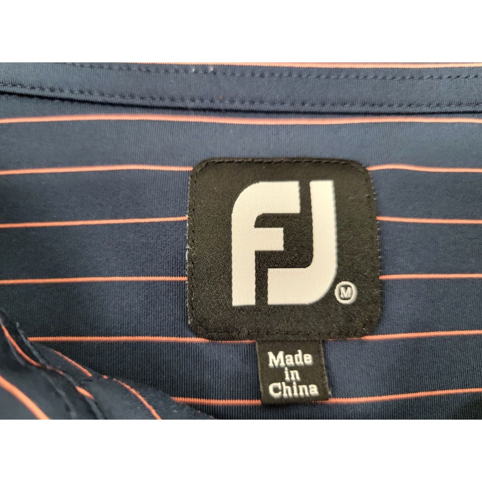 Footjoy FootJoy FJ Golf Perform Polo Shirt 3 Button Navy Striped Men’s Med Providence Size US M / EU 48-50 / 2 - 8 Thumbnail