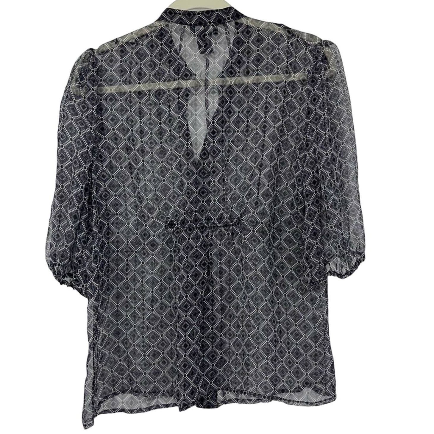 Bob Mackie Bob Mackie Semi-sheer Lightweight Silk Top Large Size L / US 10 / IT 46 - 1 Thumbnail