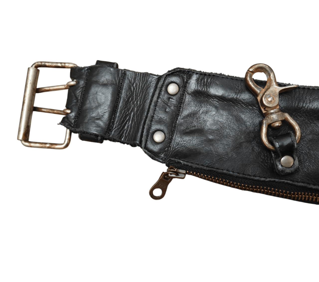 GOREWEAR Studded Wallet Leather Belt Size 32 - 7 Thumbnail