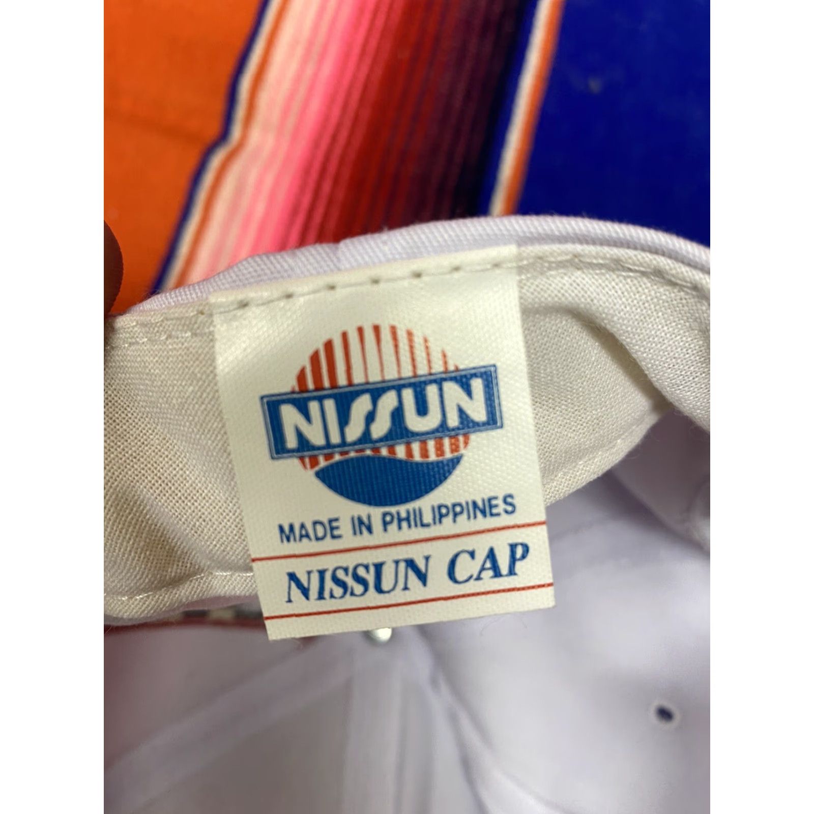 Vintage VINTAGE Nissun Pace America Racing Snap Back White & Black NASCAR Checkered Flag Hat Mens One Size Black White NASCAR Snapback Size ONE SIZE - 4 Thumbnail