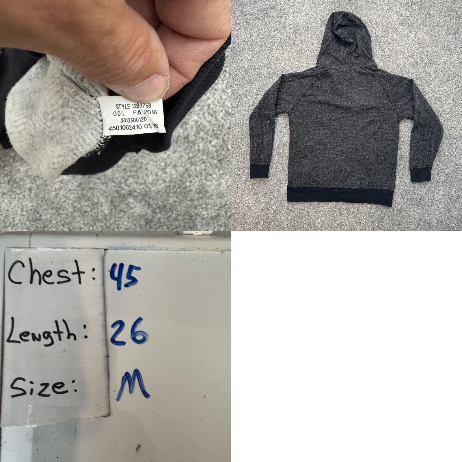 Under Armour Under Armour Hoodie Mens Medium Pullover Herringbone Zip Pockets Gray Sweatshirt 1280758 Size US M / EU 48-50 / 2 - 8 Thumbnail
