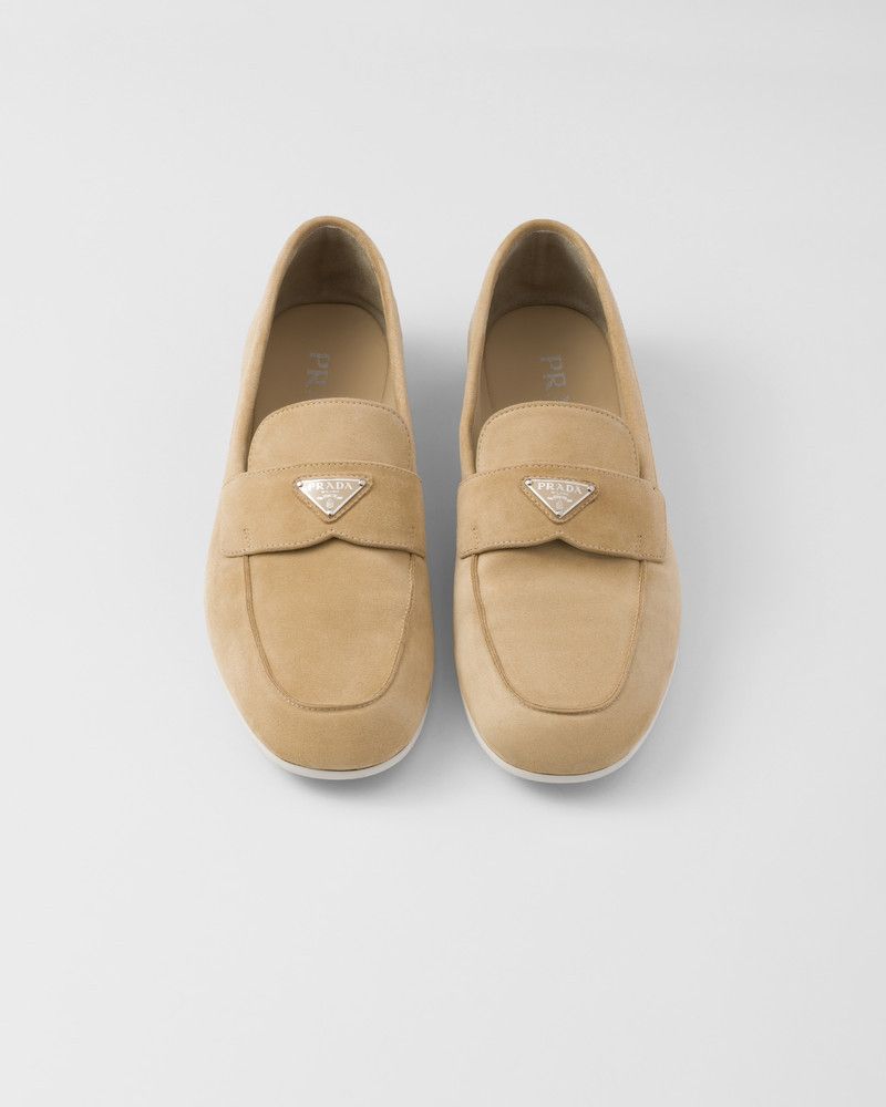 Prada o1w1db10526 Suede Loafers in Beige Size US 11 / EU 44 - 3 Thumbnail