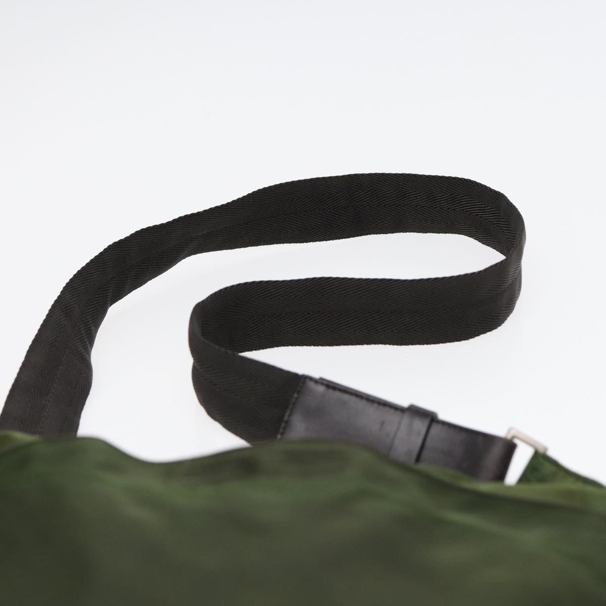 Prada PRADA Shoulder Bag Nylon Khaki Dark Brown Silver Size ONE SIZE - 8 Thumbnail
