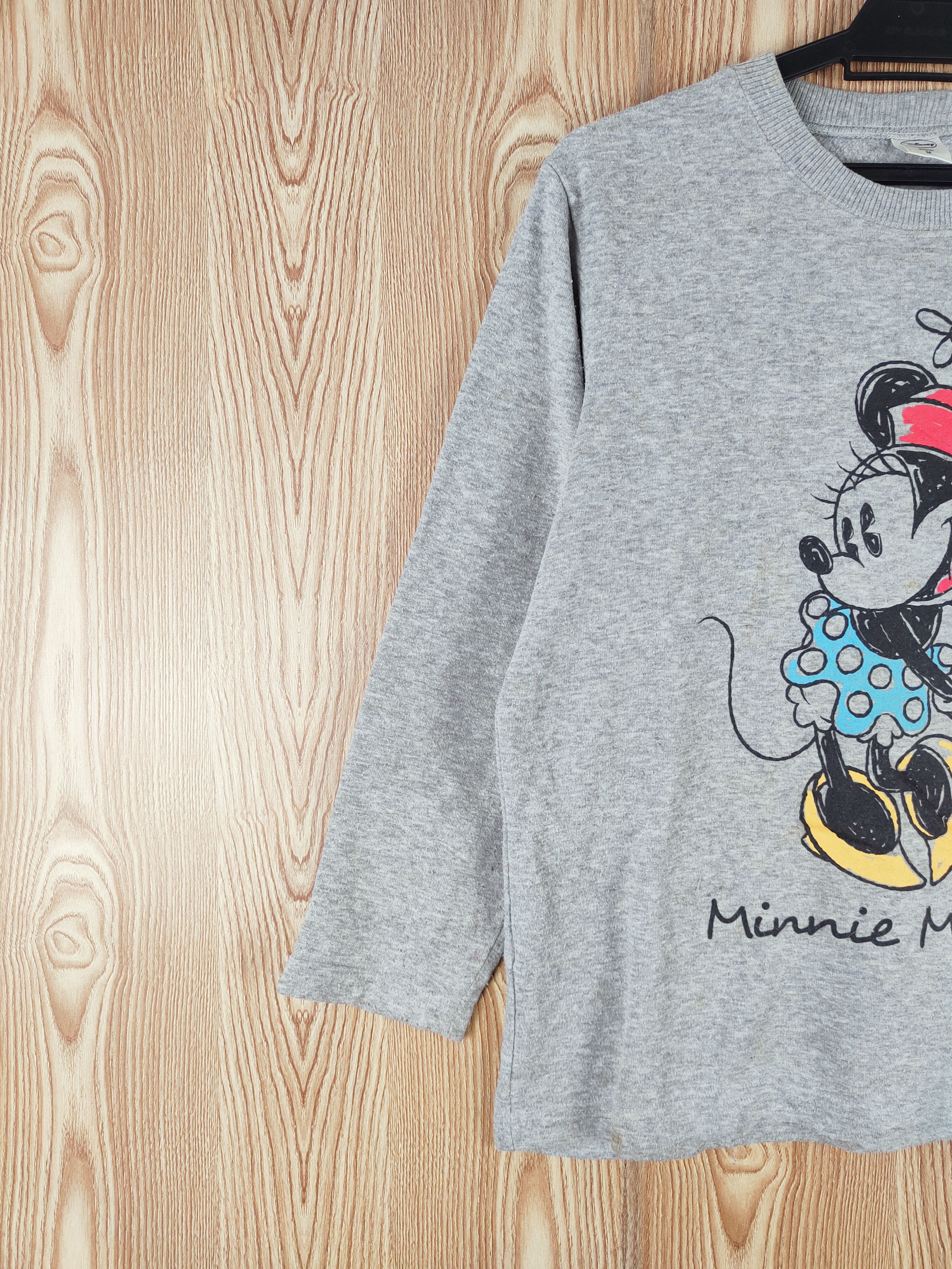 Disney × Vintage Vintage 💥 Disney Gray Minnie Mouse Long Sleeve T-shirts Size M / US 6-8 / IT 42-44 - 3 Thumbnail