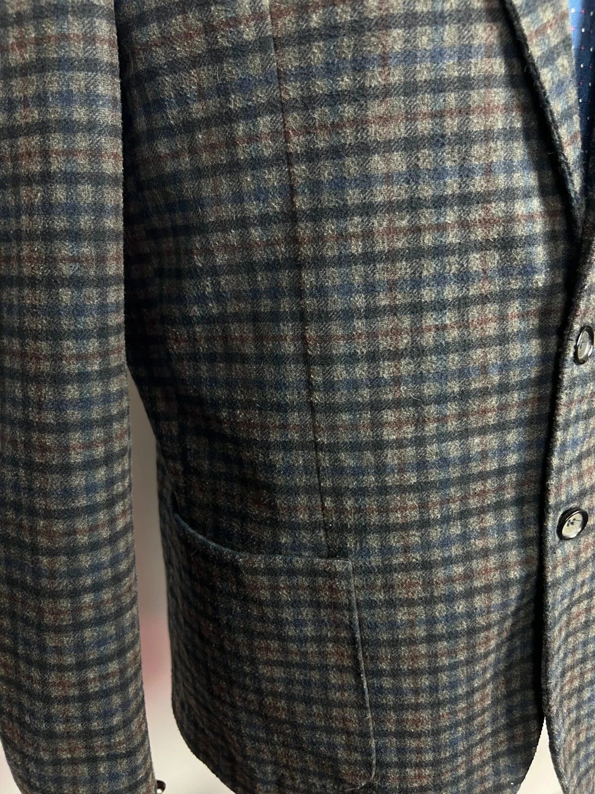 Other Linea Sartoriale Milano Plaid Multicolor Half Lined Blazer Size 46R - 8 Thumbnail