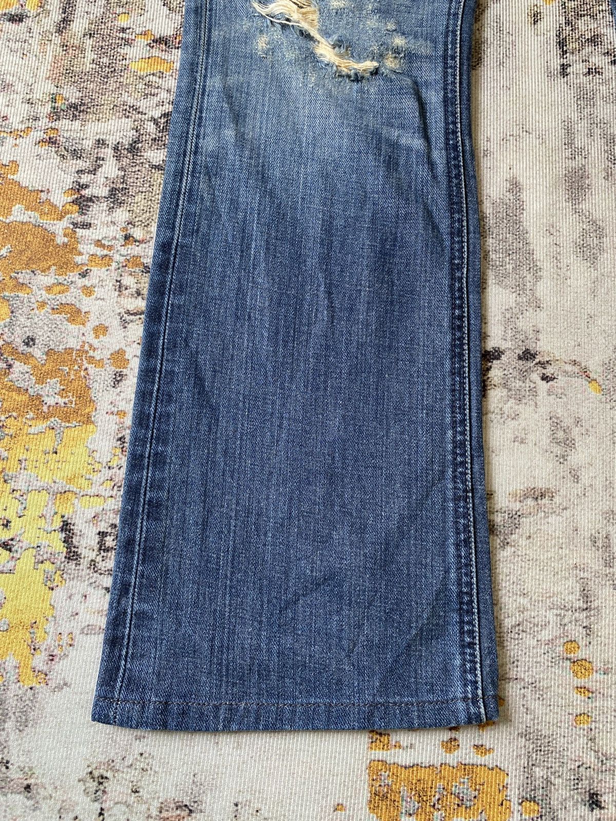 Japanese Brand Lee Distressed Flare Denim Size US 30 / EU 46 - 4 Thumbnail