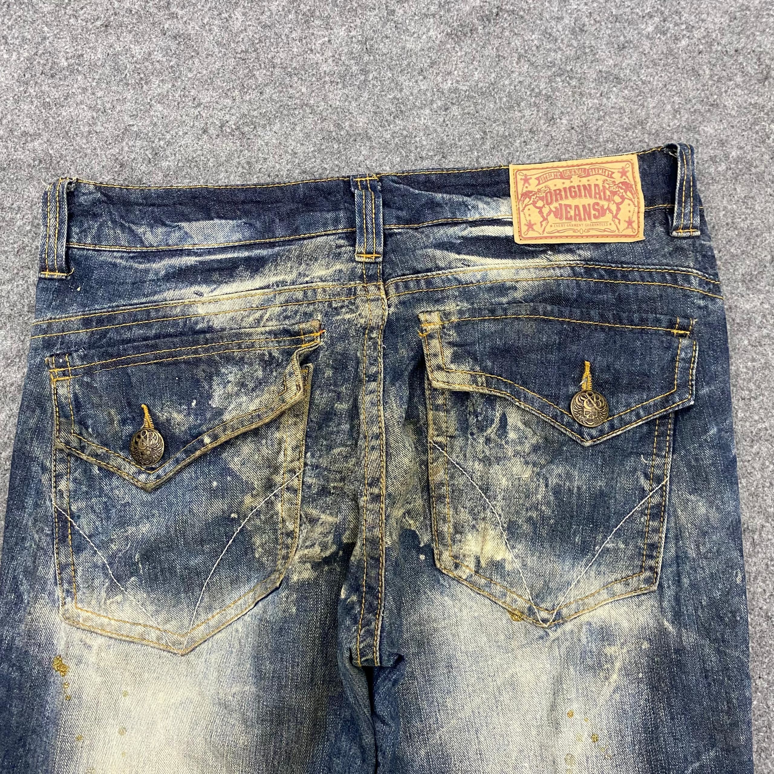 If Six Was Nine 💥Flare💥Original Jeans Punk Distressed Denim Size US 36 / EU 52 - 9 Thumbnail