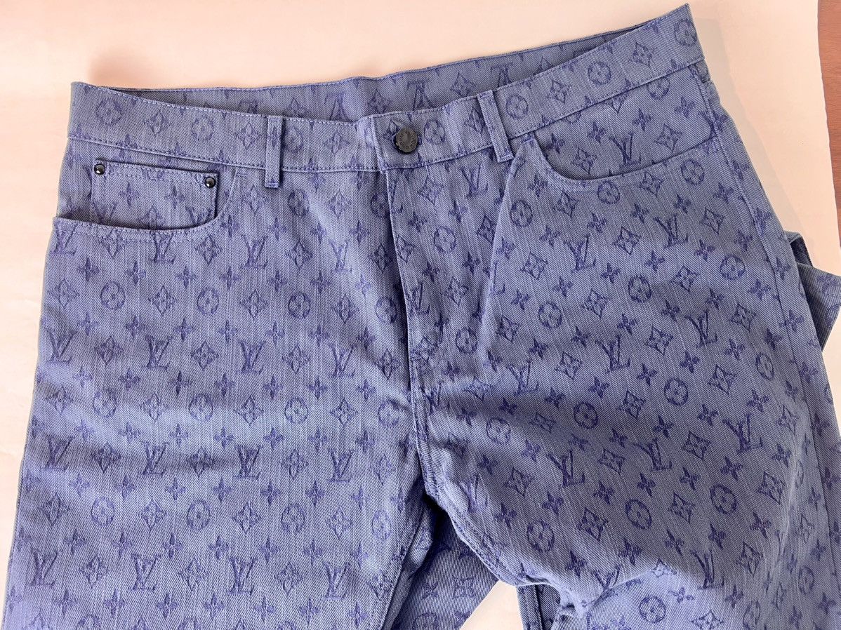 Louis Vuitton Louis Vuitton x Virgil Abloh SS19 Monogram Denim - RM192M Size US 38 / EU 54 - 14 Thumbnail