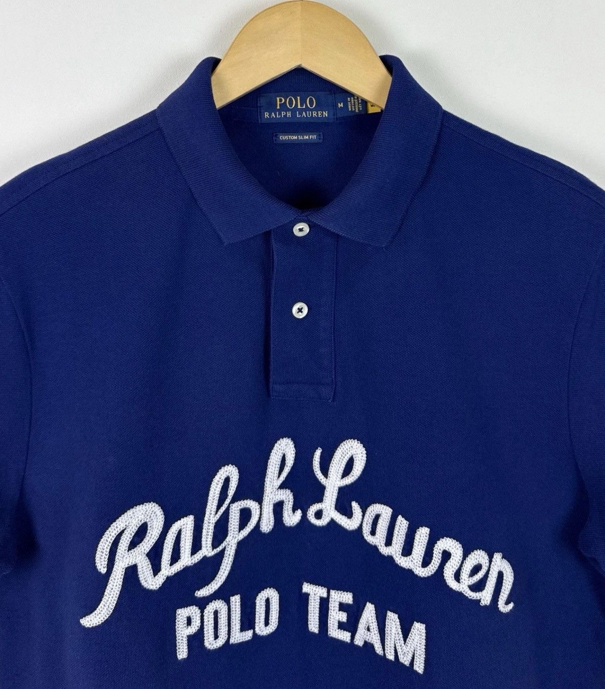 Polo Ralph Lauren Polo Ralph Lauren Team Polo Shirt Blue Short Sleeve Big Logo Size US M / EU 48-50 / 2 - 2 Thumbnail