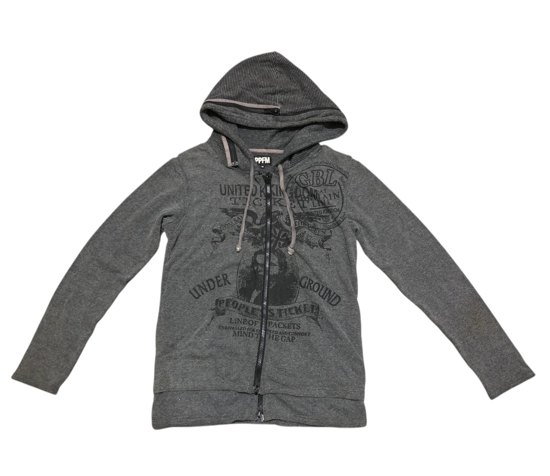 Japanese Brand 🔥Y2K PPFM Zipper Hoodie 2way Avant Garde Gothic Size M / US 6-8 / IT 42-44 - 1 Thumbnail