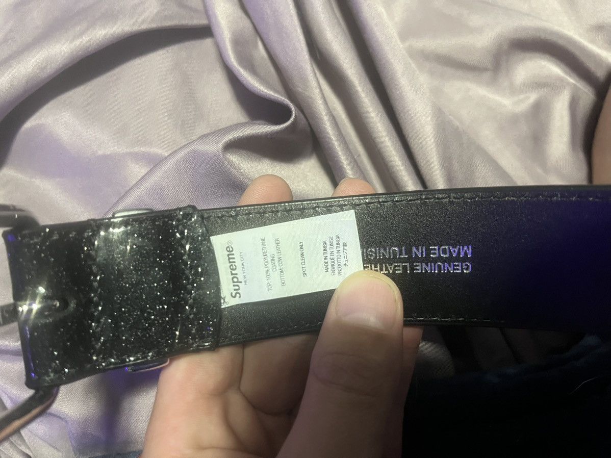Supreme Supreme Black Glitter Vinyl Ranger Belt Size 30 - 7 Thumbnail